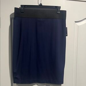 INC International Concepts Black and Navy Pencil Skirt